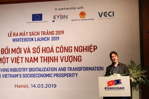 EuroCham đã ra mắt ấn phẩm thường niên Sách Trắng 2019. (Ảnh: PV/Vietnam+)