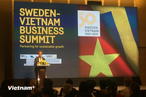 Hội nghị Thượng đỉnh Kinh doanh Thụy Điển - Việt Nam, ngày 7/5. (Ảnh: PV/Vietnam+)