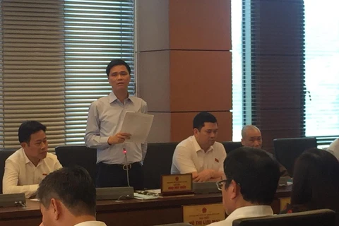 Ông Ngọ Duy Hiểu (Đoàn đại biểu Quốc hôi Thành phố Hà Nội) phát biểu ý kiến về dự thảo Bộ Luật Lao động (sửa đổi). (Ảnh: PV/Vietnam+)