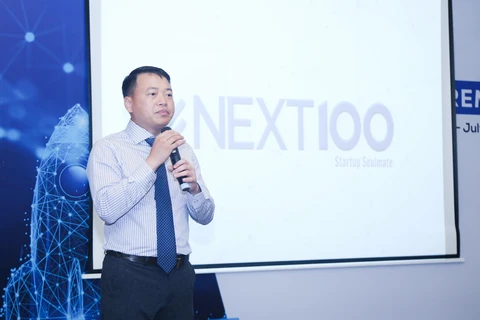 Tập đoàn NextTech công bố Quỹ hỗ trợ khởi nghiệp giai đoạn sớm Next100 quy mô 10 triệu USD, ngày 31/7. (Ảnh: BTC/Vietnam+)
