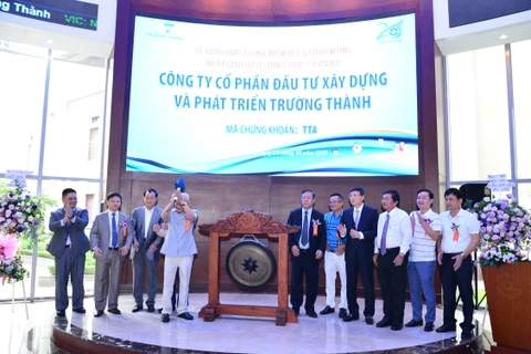 135 triệu cổ phiếu của Công ty Đầu tư xây dựng và Phát triển Trường Thành niêm yết trên HoSE, ngày 18/9. (ảnh: Vietnam+)