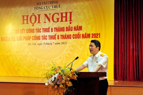Hội nghị trực tuyến để sơ kết công tác 6 tháng đầu năm, triển khai nhiệm vụ 6 tháng cuối năm 2021, ngày 9/7. (Ảnh: Vietnam+)