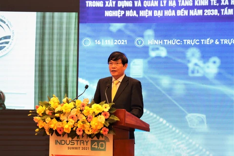 Phó trưởng Ban Kinh tế Trung ương, ông Đỗ Ngọc An phát biểu tại hội thảo. (Ảnh: Vietnam+)