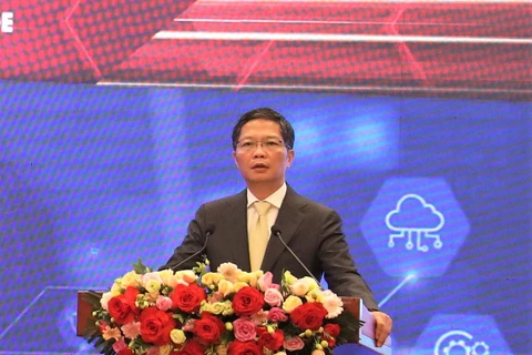 Ủy viên Bộ Chính trị, Trưởng Ban Kinh tế Trung ương-Trần Tuấn Anh phát biểu. (Ảnh: Vietnam+)