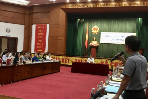 Bộ Tài chính tổ chức họp báo thường kỳ quý 3/2022, ngày 29/9. (Ảnh: Vietnam+)