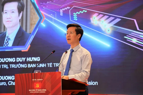 Ông Dương Duy Hưng, Trợ lý Trưởng ban Kinh tế Trung ương phát biểu tại sự kiện. (Ảnh: Vietnam+)
