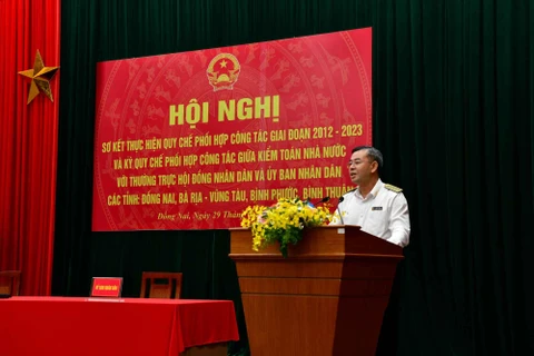 Ủy viên Trung ương Đảng, Tổng Kiểm toán Nhà nước Ngô Văn Tuấn. (Ảnh: PV/Vietnam+)