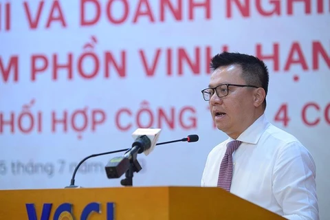 Ủy viên Trung ương Đảng, Tổng Biên tập Báo Nhân dân, Chủ tịch Hội Nhà báo Việt Nam Lê Quốc Minh. (Ảnh: PV/Vietnam+)