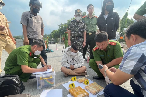 Cục Hải quan Quảng trị bắt giữ hai đối tượng có hành vi tàng trữ, vận chuyển trái phép 29.835 viên ma túy tổng hợp. (Ảnh: Vietnam+)