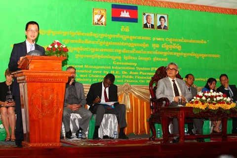 Ông Phùng Việt Thắng, Phó Tổng Giám đốc FPT IS cho biết đã nhận được những cam kết mạnh mẽ từ Bộ Kinh tế và Tài chính Campuchia để thúc đẩy các đơn vị hỗ trợ công việc triển khai thuận lợi. (Nguồn: FPT)