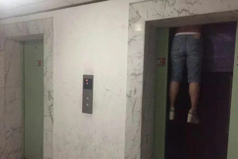Vụ tai nạn thang máy gây chết người ở Trung Quốc. (Nguồn: QQ)