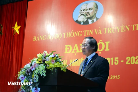Thứ trưởng Trương Minh Tuấn, Bí thư Đảng ủy Bộ Thông tin và Truyền thông nhiệm kỳ 2011-2015. (Ảnh: T.H/Vietnam+)