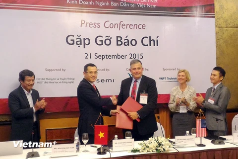Với bản hợp tác giữa Semi và KCN cao Hòa Lạc, hy vọng sẽ có nhiều doanh nghiệp bán dẫn nước ngoài đầu tư vào Hà Nội. (Ảnh: T.H/Vietnam+) 