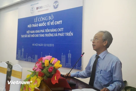 Ông Nguyễn Long cho biết, ​Hội thảo Quốc tế về công nghệ thông tin sắp tới sẽ là dịp để trao đổi sâu hơn về mục tiêu hướng tới thành phố thông minh của Việt Nam. (Ảnh: T.H/Vietnam+)