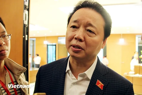 Bộ trưởng Trần Hồng Hà cho biết không né tránh trong xử lý sai phạm vụ Formosa. (Ảnh: PV/Vietnam+)