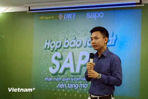 Ông Trần Trọng Tuyến cho biết, Sapo 2.0 là phần mềm rất dễ sử dụng. (Ảnh: T.H/Vietnam+)
