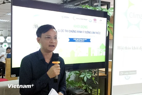 Ông Phạm Đức Nghiệm, Giám đốc VCIC cho biết năm 2016, cuộc thi đã trao giải cho 18 doanh nghiệp có ý tưởng xuất sắc. (Ảnh: T.H/Vietnam+)