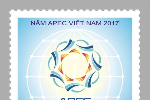 Cận cảnh bộ tem APEC do họa sỹ Tô Minh Trang, Tổng công ty Bưu điện Việt Nam thiết kế. (Nguồn: VNPost)