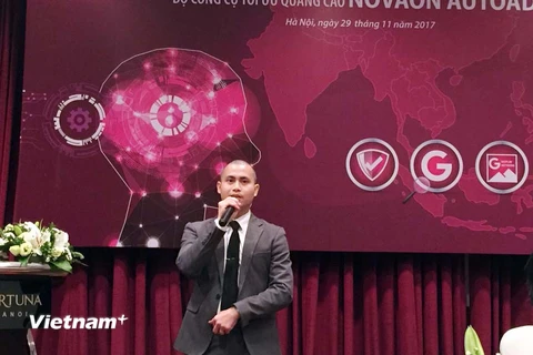 Ông Nguyễn Minh Quý cho hay, mục tiêu của AutoAds là sẽ có 100.000 nhà quảng cáo trong khu vực châu Á-Thái Bình Dương sử dụng trong năm 2018. (Ảnh: T.H/Vietnam+)