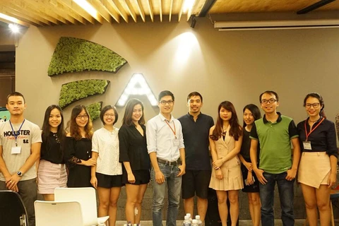 Đội ngũ nhân lực trẻ của Adsota. (Nguồn: CTV/Vietnam+)