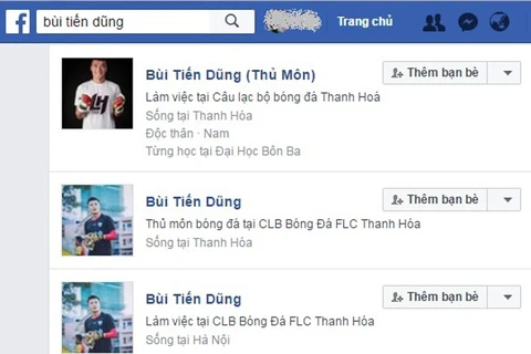 Rất nhiều tài khoản giả mạo U23 Việt Nam. (Nguồn: Whitehat.vn)