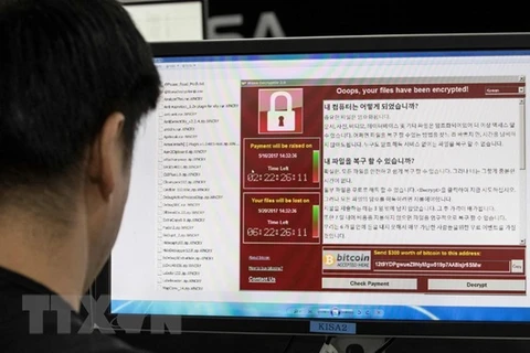 WannaCry, mã độc tống tiền đã gây chấn động toàn cầu trong năm 2017, trong đó có Việt Nam. (Nguồn: AFP/TTXVN) 