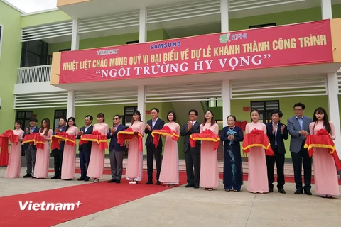 Ngôi trường hy vọng thứ hai của Samsung được đặt tại Thái Nguyên. (Ảnh: T.H/Vietnam+)