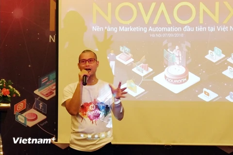 Ông Nguyễn Minh Quý, Chủ tịch Novaon nhận định xu hướng marketing tự động sẽ giúp doanh nghiệp bắt nhịp với thời đại công nghệ 4.0. (Ảnh: T.H/Vietnam+)