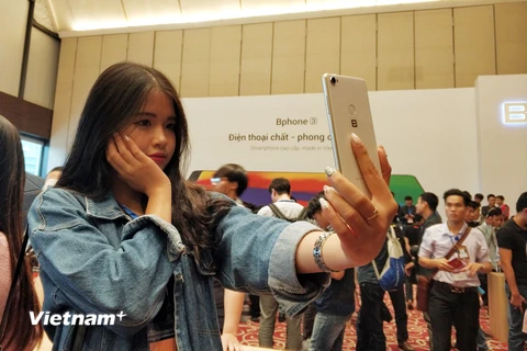 Bphone 3 là chiếc điện thoại mới nhất của Bkav được tung ra thị trường vào ngày 10/10/2018. (Ảnh: T.H/Vietnam+)