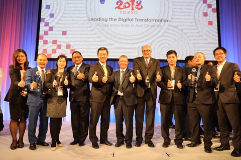 Đoàn Việt Nam dự ASOCIO DIgital Summit 2018. (Ảnh: VINASA)