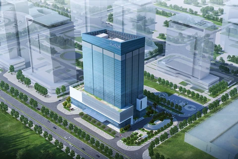 Phối cảnh Trung tâm R&D lớn nhất Đông Nam Á của Samsung đặt tại Hà Nội. (Nguồn: SS)
