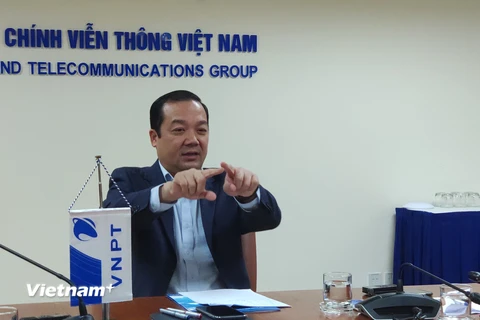Ông Phạm Đức Long là một trong những nhân tố quan trọng trong việc thúc đẩy, dẫn dắt VNPT tái cơ cấu thành công. (Ảnh: Trung Hiền/Vietnam+)