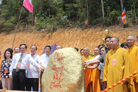Bắc Giang: Đặt đá xây dựng khu văn hóa tâm linh Tây Yên Tử