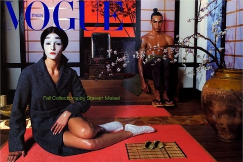 Trang bìa tháng 7/1997 đầy ấn tượng với cảm hứng từ hình ảnh của geisha và võ sỹ đạo samurai Nhật Bản.