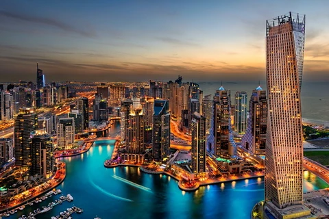 Khách sạn cao nhất thế giới JW Marriott Marquis ở Dubai. (Nguồn: THX/TTXVN)