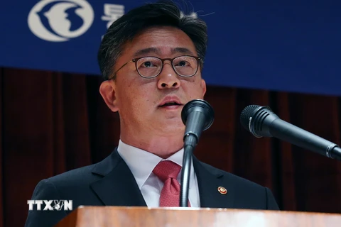 Bộ trưởng Thống nhất Hàn Quốc Hong Yong-pyo. (Nguồn: Yonhap/TTXVN)