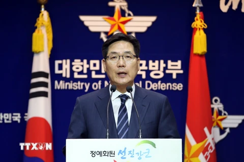 ​Người phát ngôn Bộ Quốc phòng Hàn Quốc Kim Min Seok. (Nguồn: Yonhap/TTXVN)