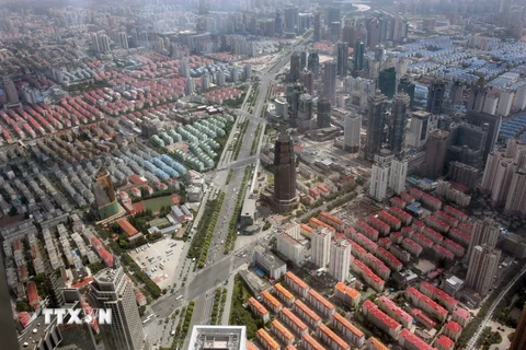 Quần thể các căn hộ tại Pudong, Thượng Hải. (Nguồn: THX/TTXVN)