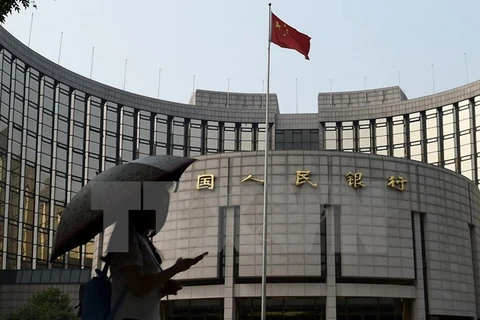 Quang cảnh bên ngoài Ngân hàng Nhân dân Trung Quốc. (Nguồn: AFP/TTXVN)