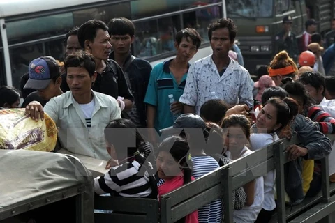 Campuchia sở hữu một nguồn lao động rẻ, dồi dào, hấp dẫn với các nhà đầu tư nước ngoài. (Nguồn: AFP/TTXVN)