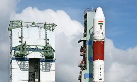 Tên lửa đẩy PSLV-C29 của Ấn Độ. (Nguồn: channelnewsasia.com)