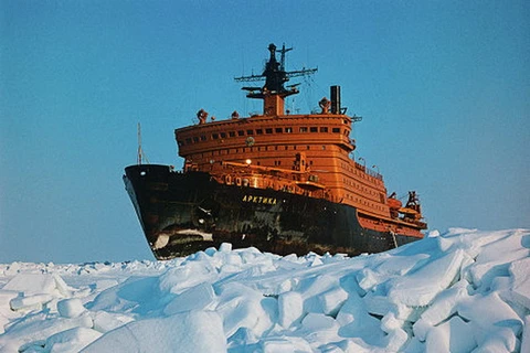 Tàu phá băng hạt nhân lớn nhất thế giới Arktika​. (Nguồn: sputnik)