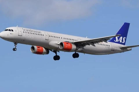 Một máy bay chở khách của Hãng hàng không Scandinavian Airlines.
