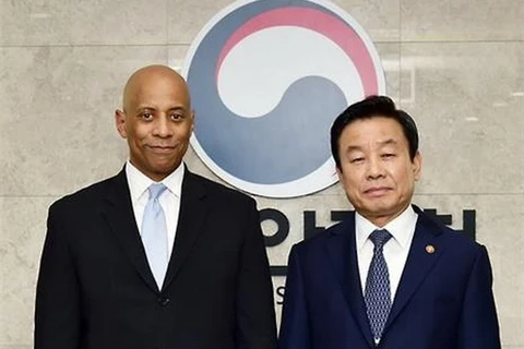 Đại diện của Hàn Quốc và Mỹ tại buổi gặp được tổ chức ở thủ đô Seoul. (Nguồn: Yonhap)