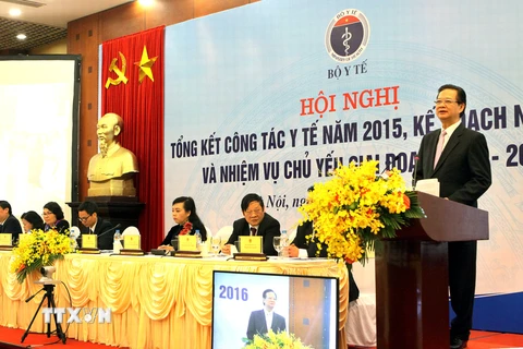 Thủ tướng Nguyễn Tấn Dũng phát biểu tại hội nghị. (Ảnh: Dương Ngọc/TTXVN) 