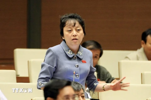 Phó giáo sư Phạm Khánh Phong Lan - Đoàn Đại biểu Quốc hội Thành phố Hồ Chí Minh. (Ảnh: Phạm Kiên/TTXVN)