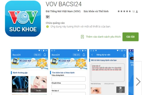 Giao diện của ứng dụng Vov bacsi 24.