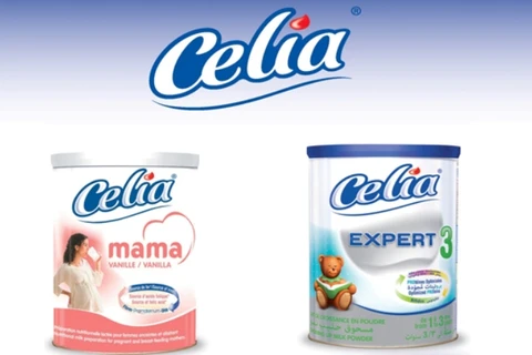 Hai mẫu sữa Celia của Tập đoàn Lactalis (Pháp).