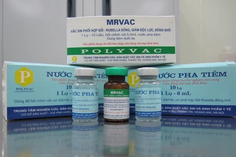 Vắcxin phối hợp sởi-rubella do Việt Nam sản xuất. (Ảnh: PV/Vietnam+)