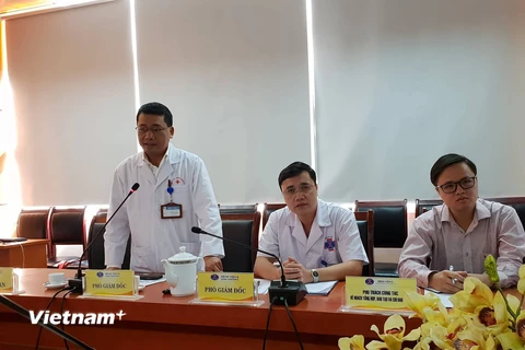 Phó giáo sư Lê Văn Quảng - Phó giám đốc Bệnh viện K phát biểu. (Ảnh: PV/Vietnam+)